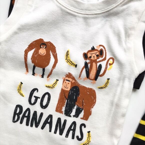 Old Navy NWT Go Bananas 4pc pajama set 2T - Picture 5 of 7